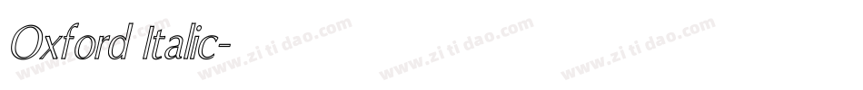 Oxford Italic字体转换